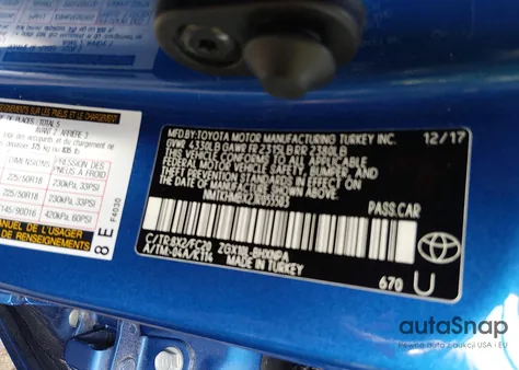 2018 Toyota C-Hr Xle z USA, uszkodzony, nr VIN NMTKHMBX2JR055503